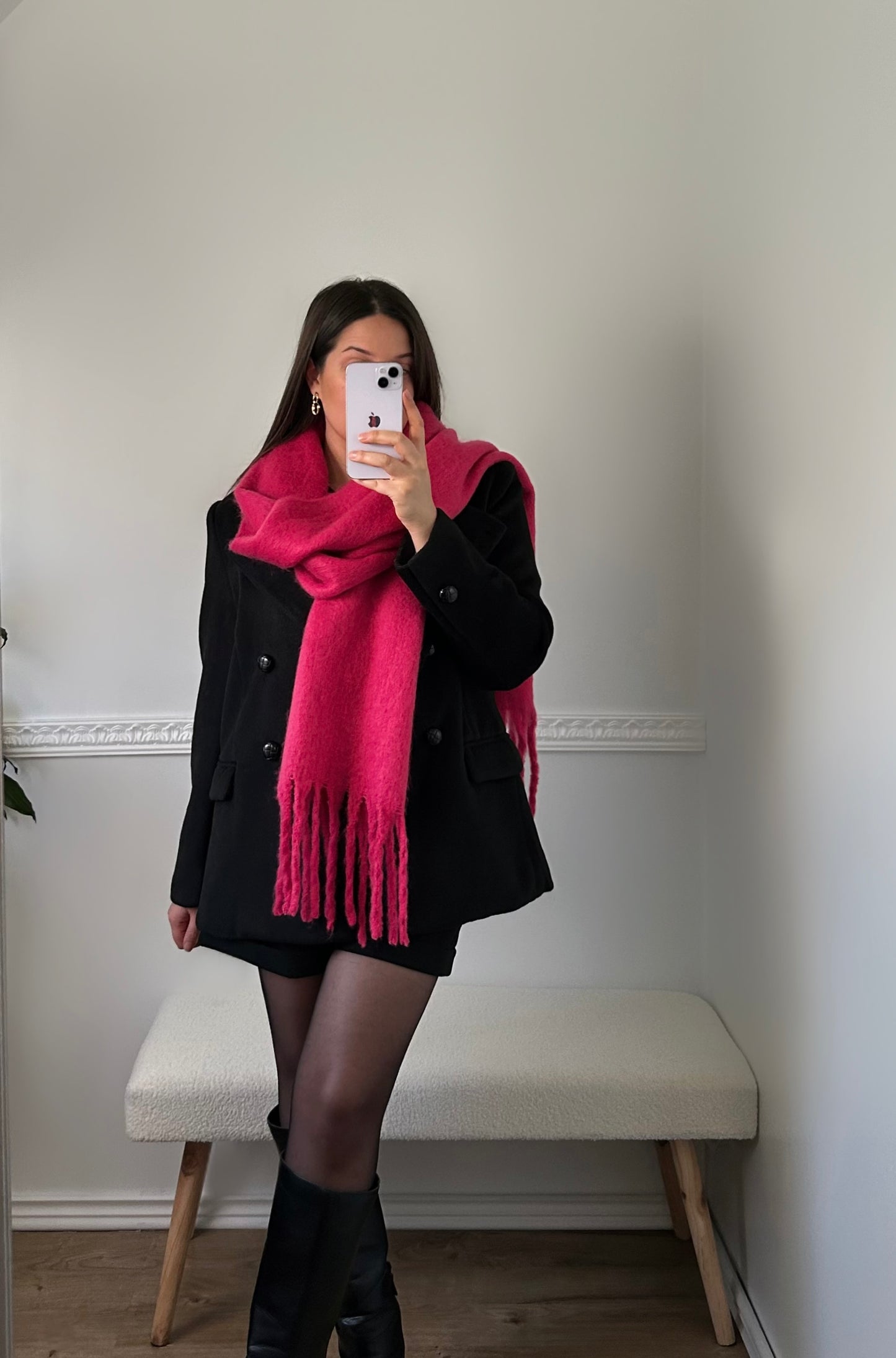 Le Manteau Double Boutonnage Noir