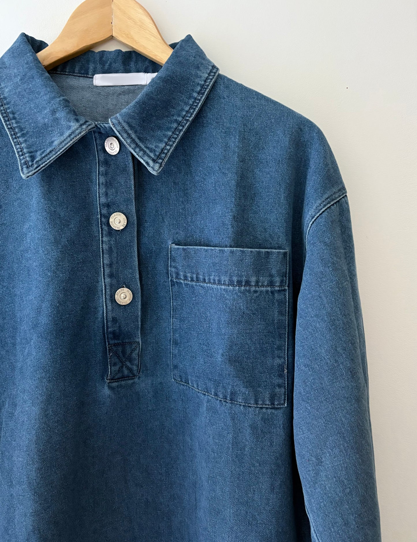 Blouse en jean bleu