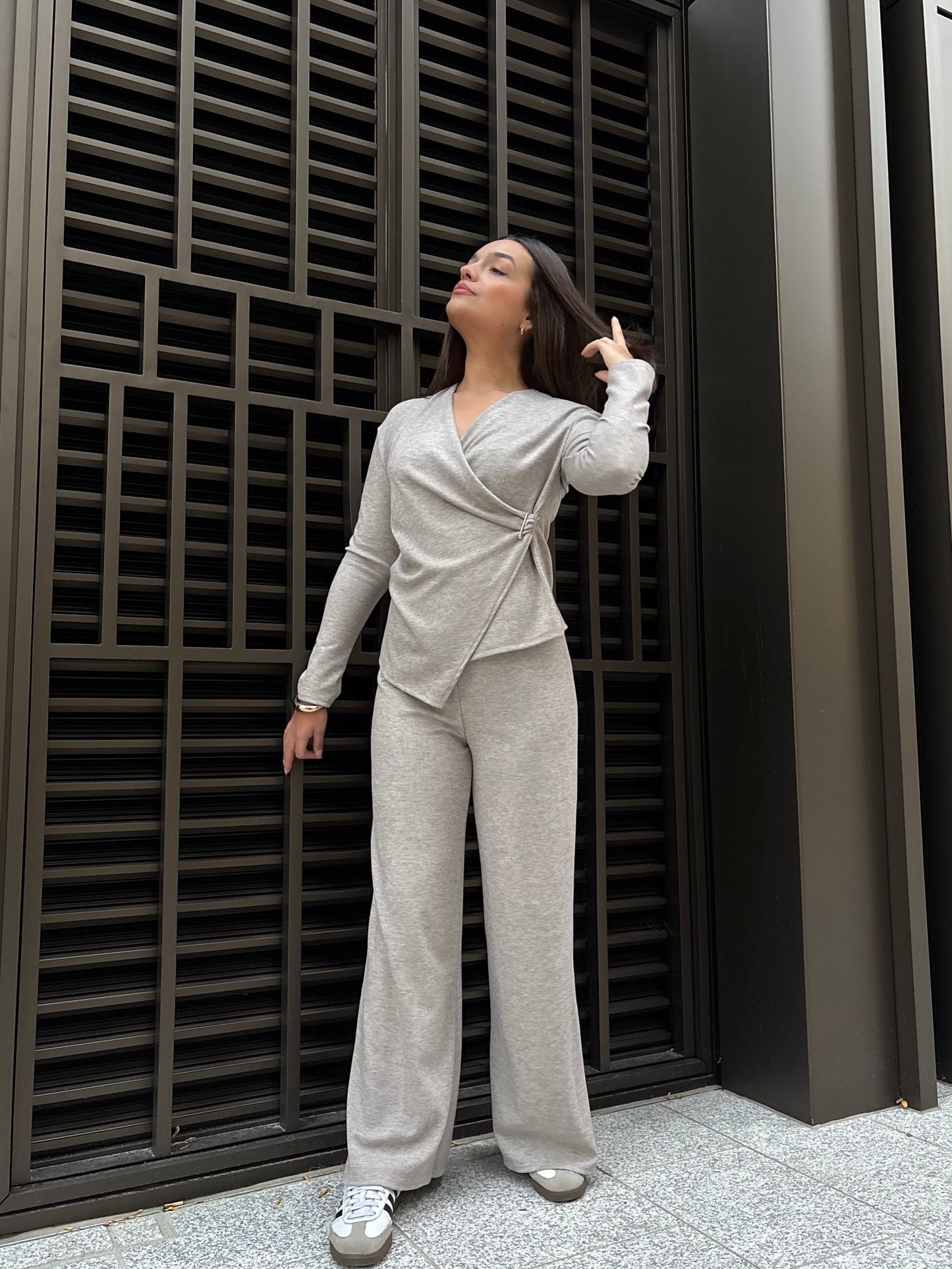 Ensemble confort beige Haut Boucle dorée & Pantalon