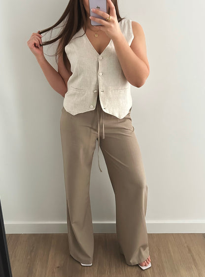 Le Pantalon Fluide Mocha