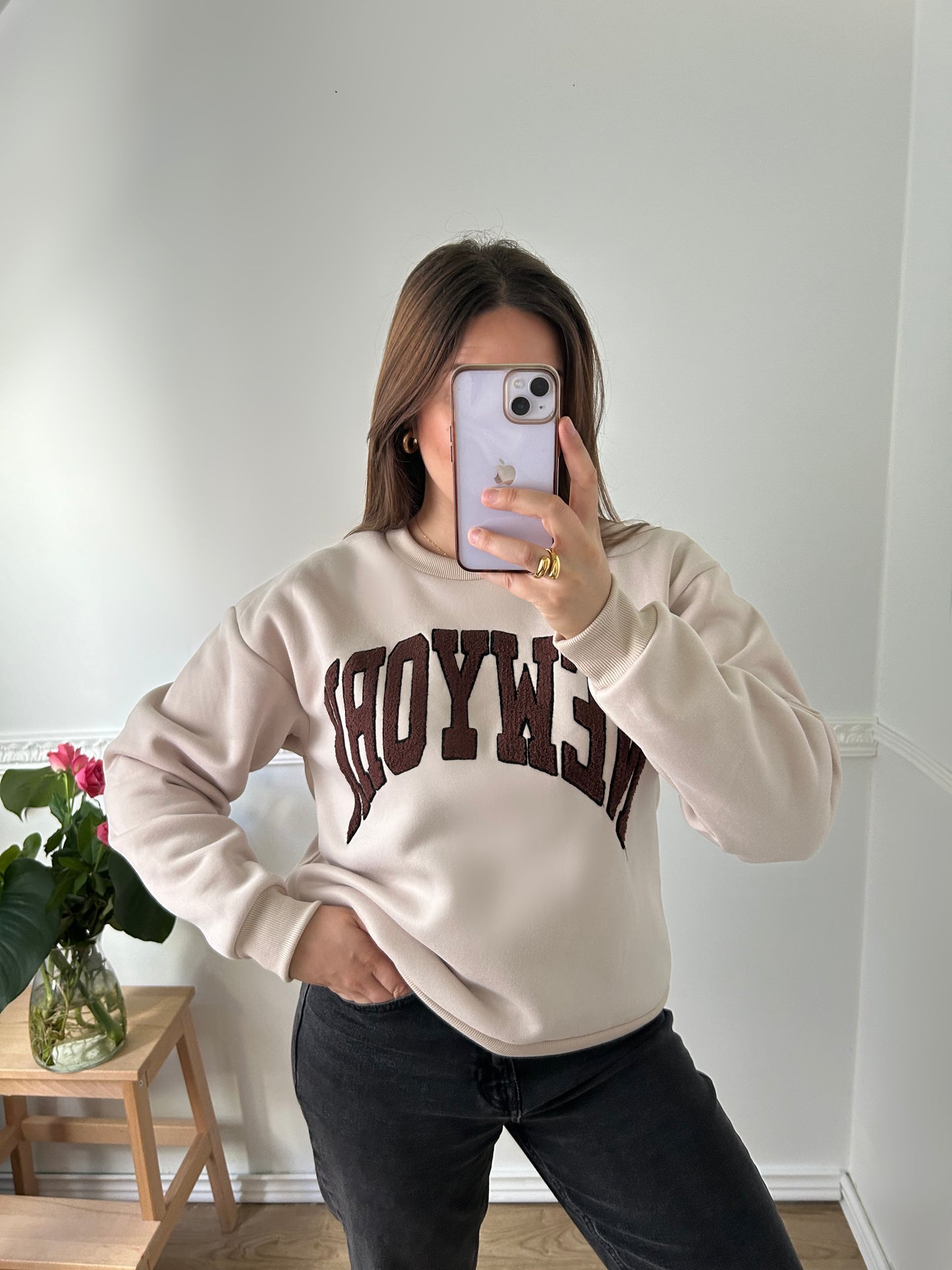 Le Sweat New York Beige & Marron