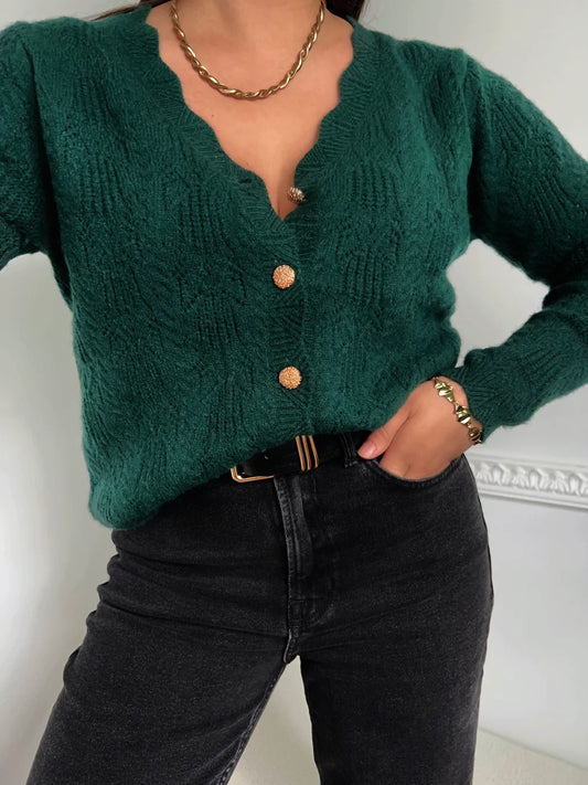 The Emerald Green Knitted Cardigan