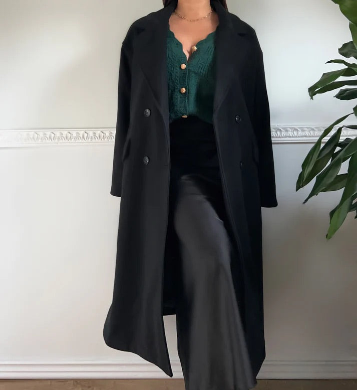 The Long Oversize Black Coat