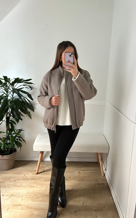 Bomber Taupe Épais