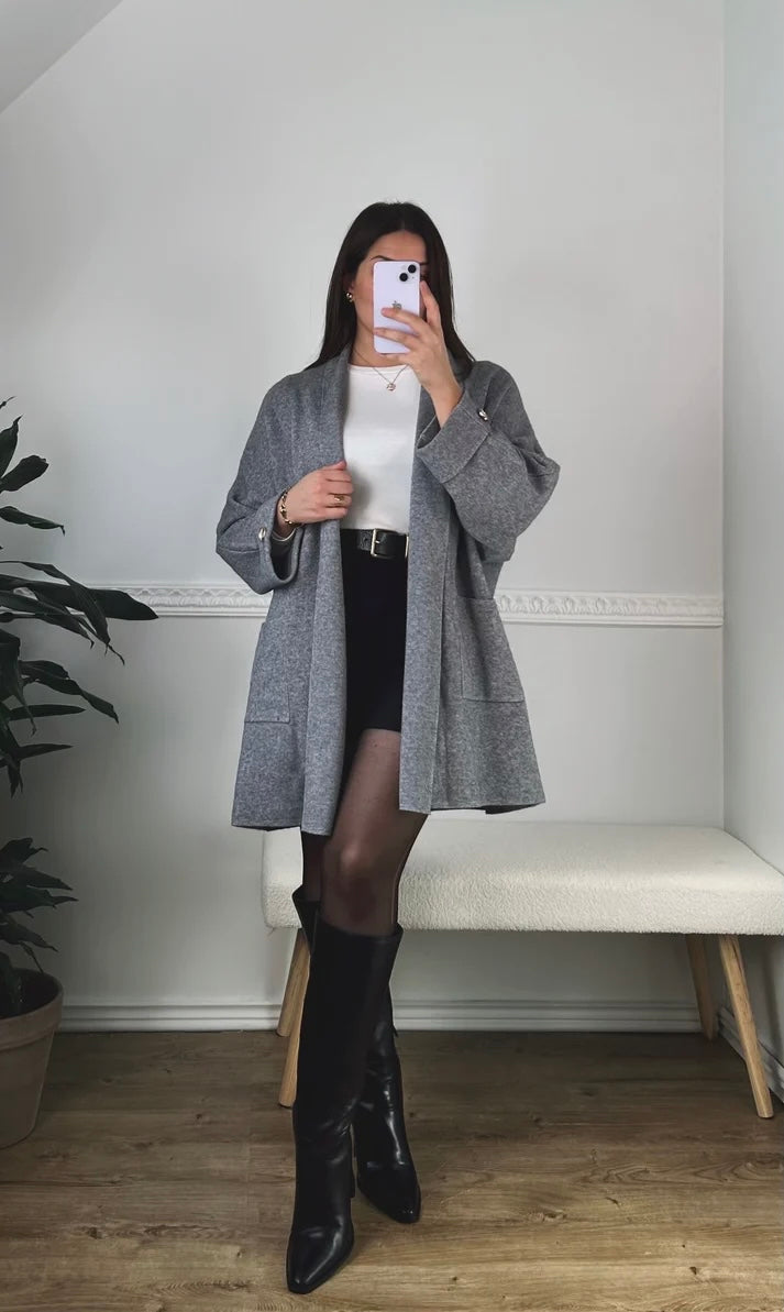  The Gray Oversized Vest