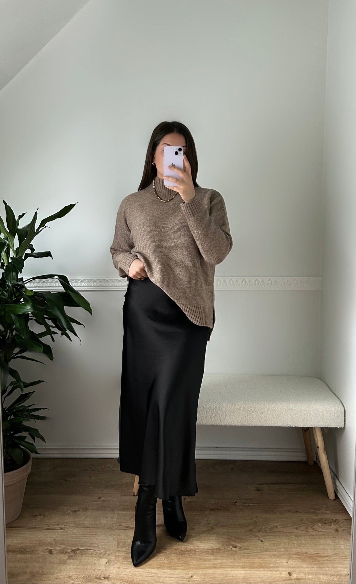 The Mocha Split Sweater