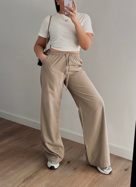 Le Pantalon Fluide Mocha