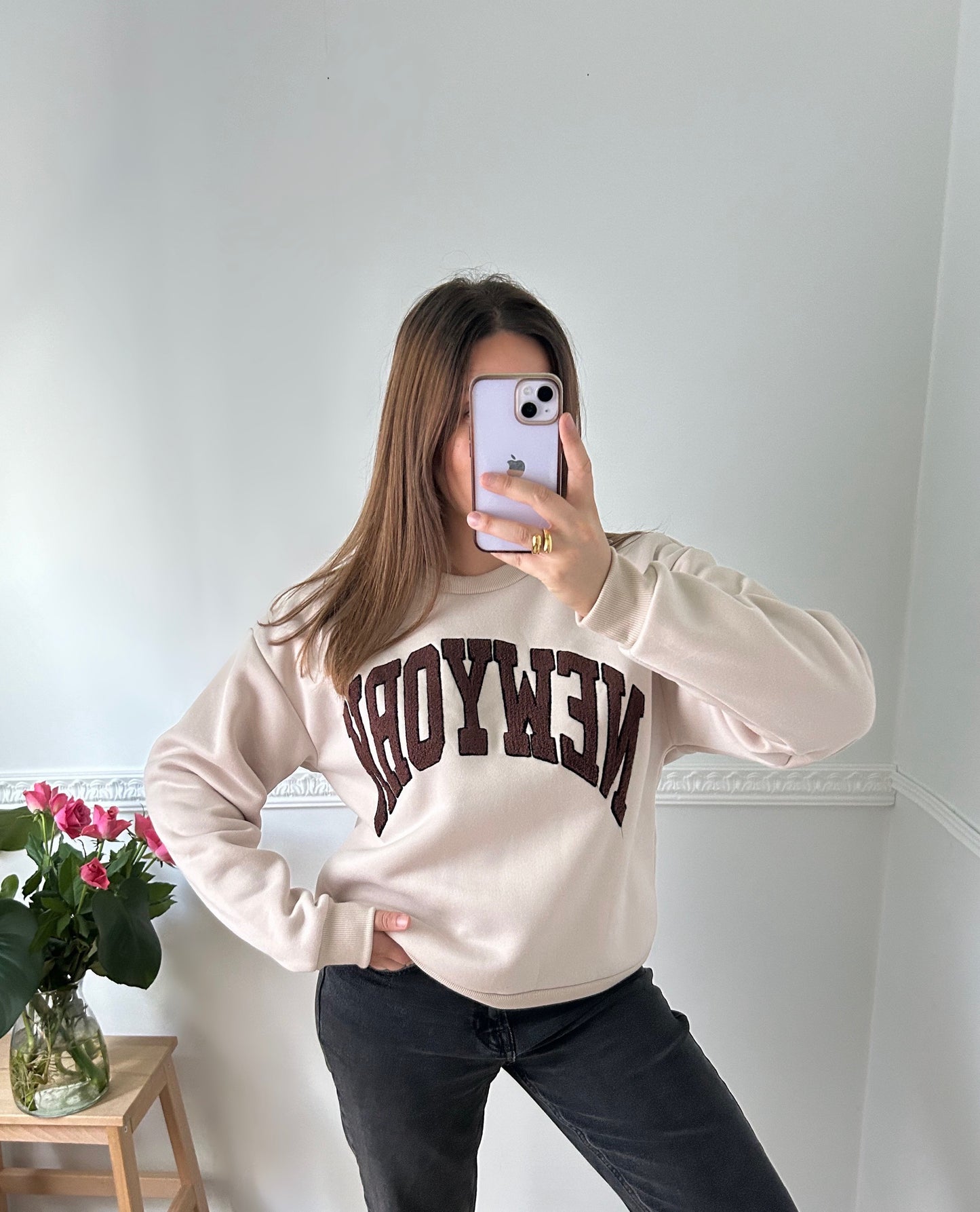 Le Sweat New York Beige & Marron