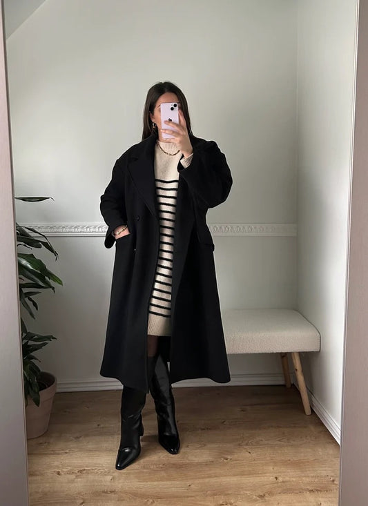 The Long Oversize Black Coat