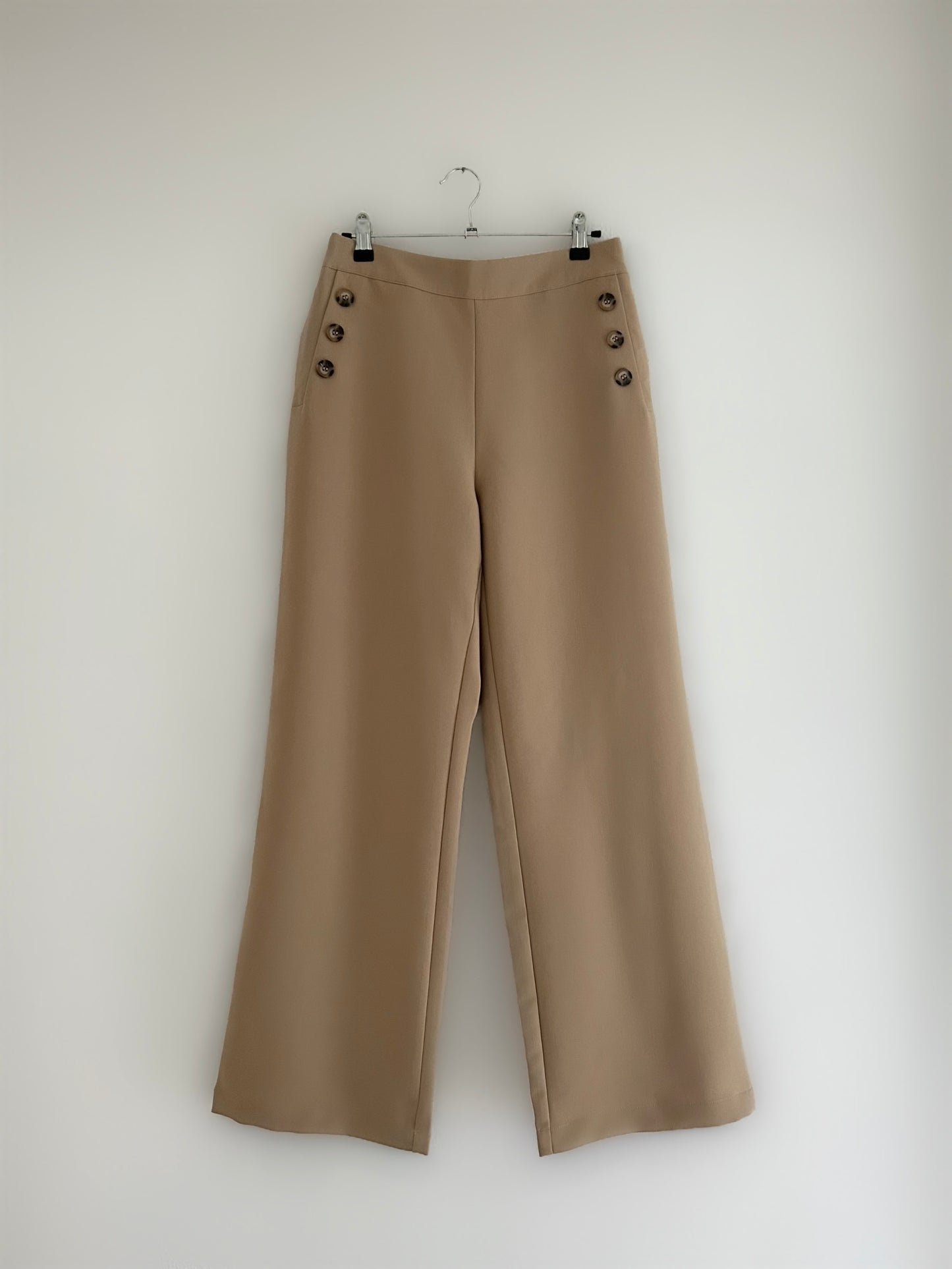 The Camel Buttoned Suit Trousers