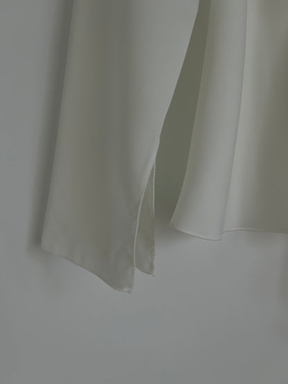 La Blouse Blanche Noeuds Satinée