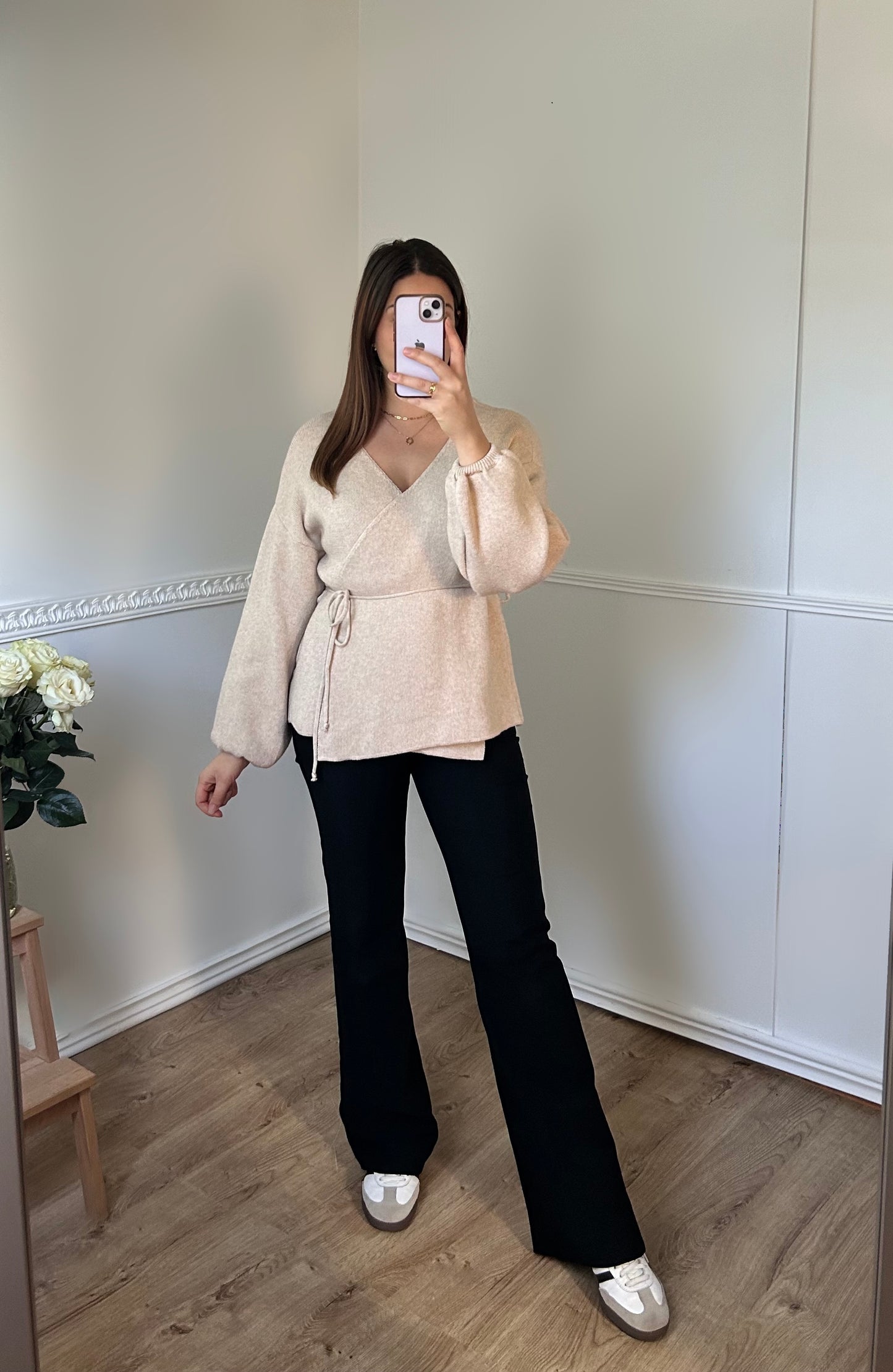 Pull Beige à Nouer