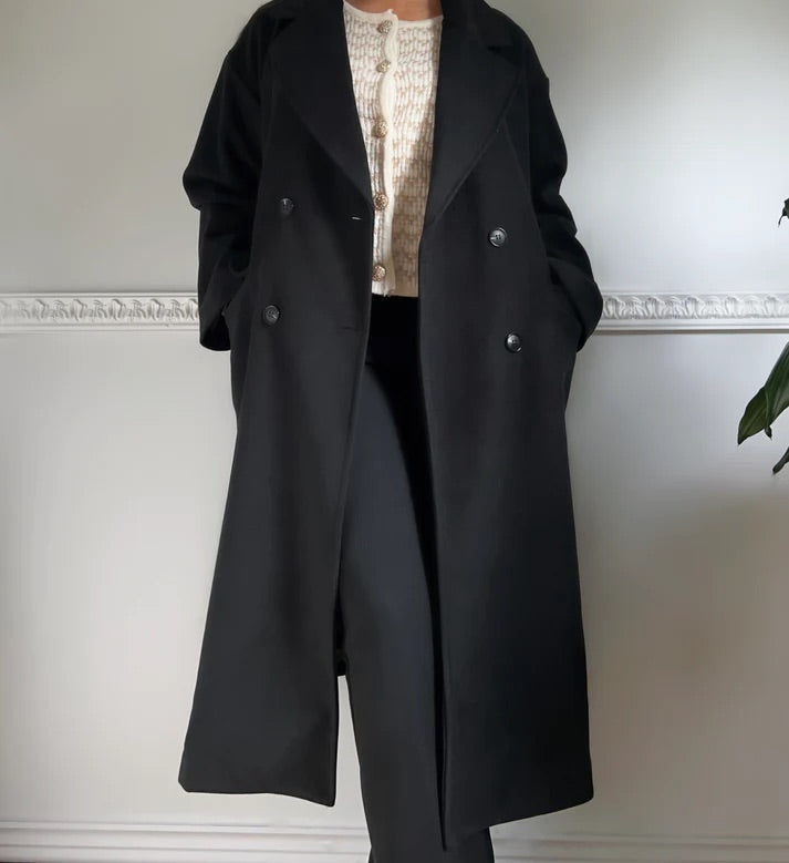 The Long Oversize Black Coat