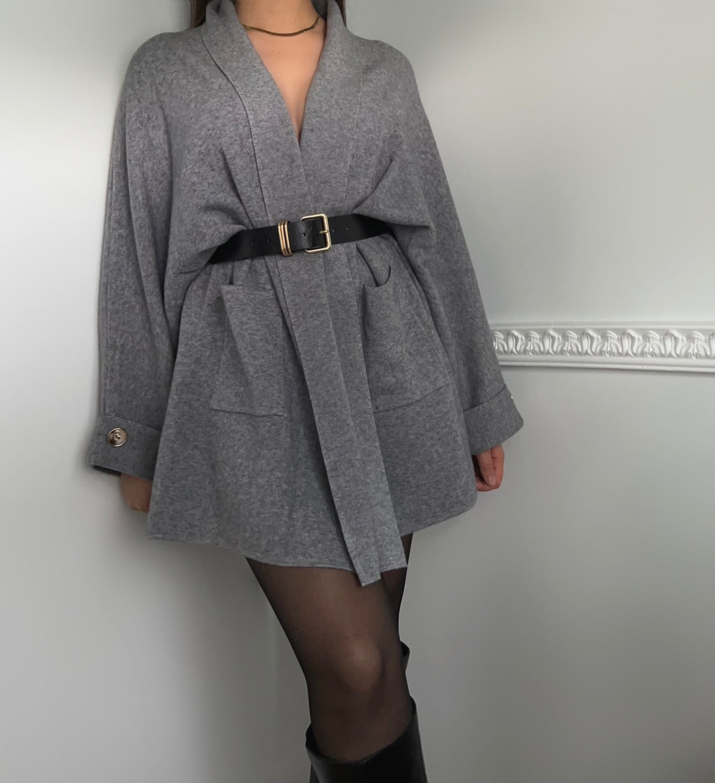  The Gray Oversized Vest