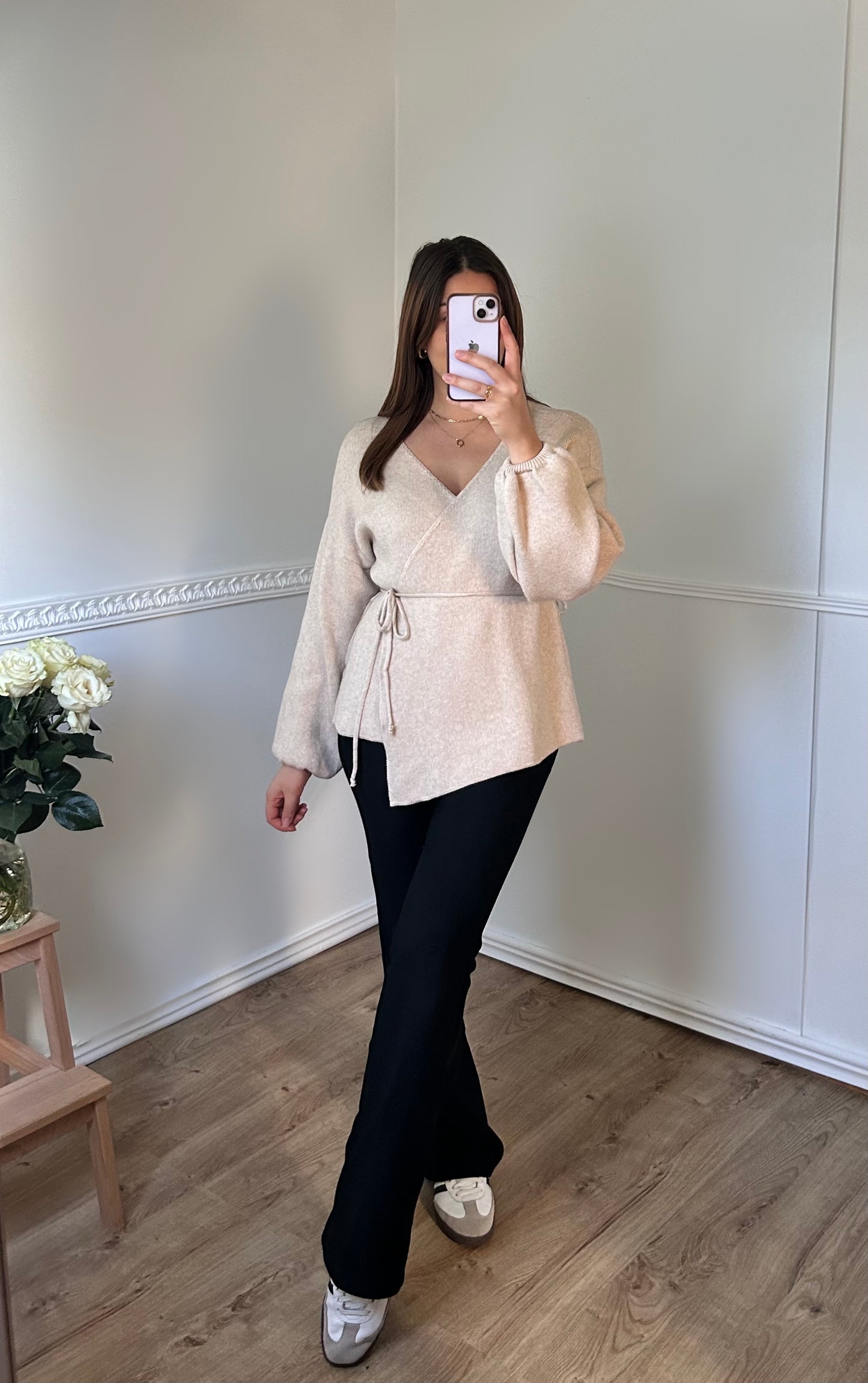 Pull Beige à Nouer