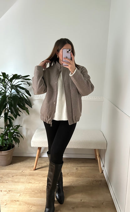 Bomber Taupe Épais