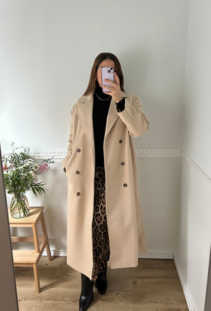 Le Manteau Long Oversize Beige