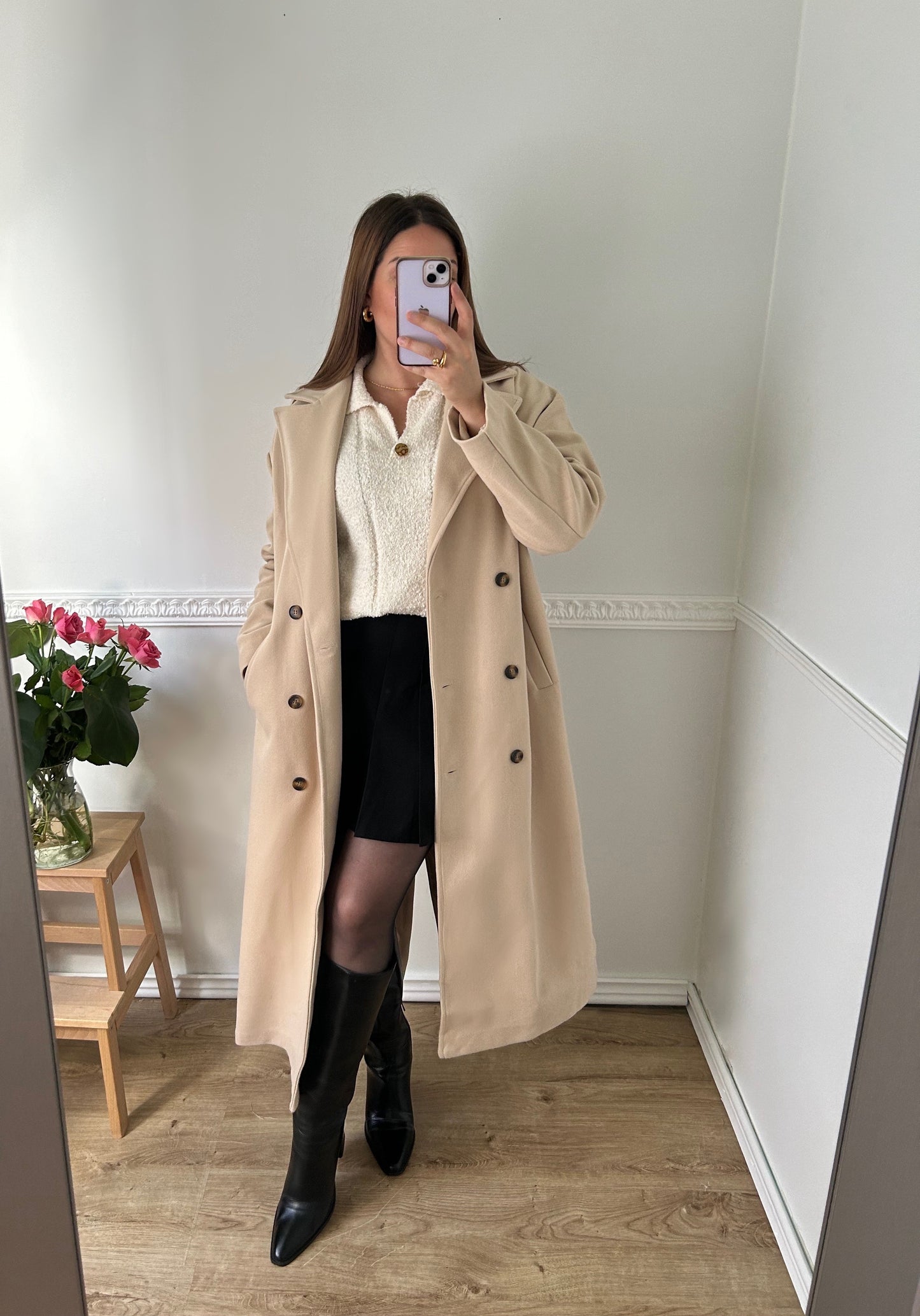 Le Manteau Long Oversize Beige