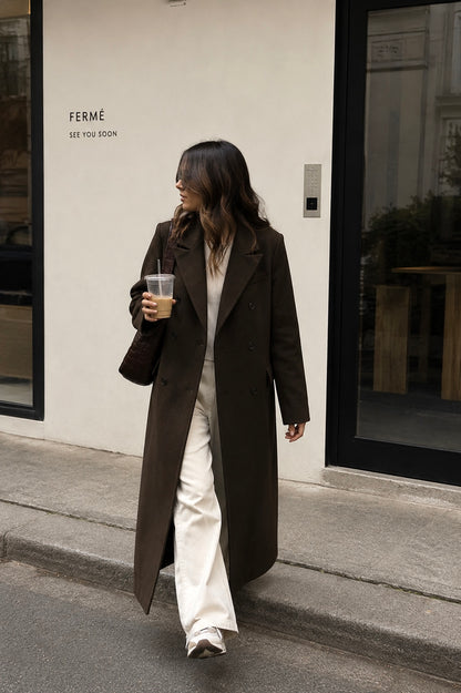 Manteau long marron
