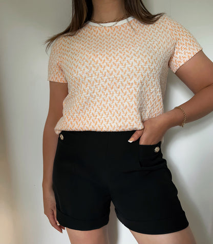 Giselle - Le Top en Tweed Orange